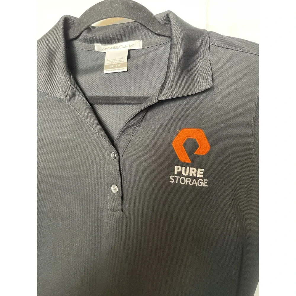 Nike Golf Women's Size Small Black Dri-Fit Pure Storage Logo